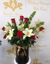 Tall Cylinder Box Roses and Lilys